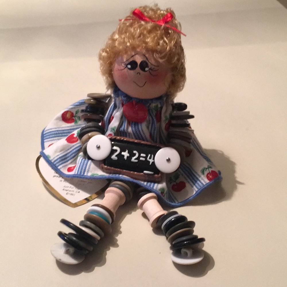 Teacher button doll